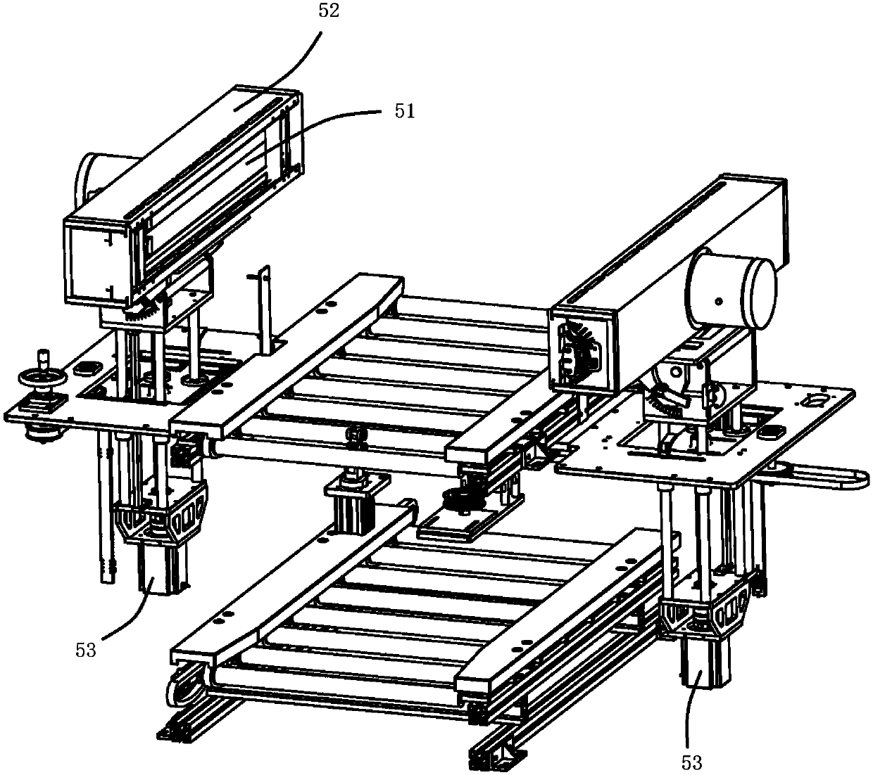 Carrier backflow type UV curing production line