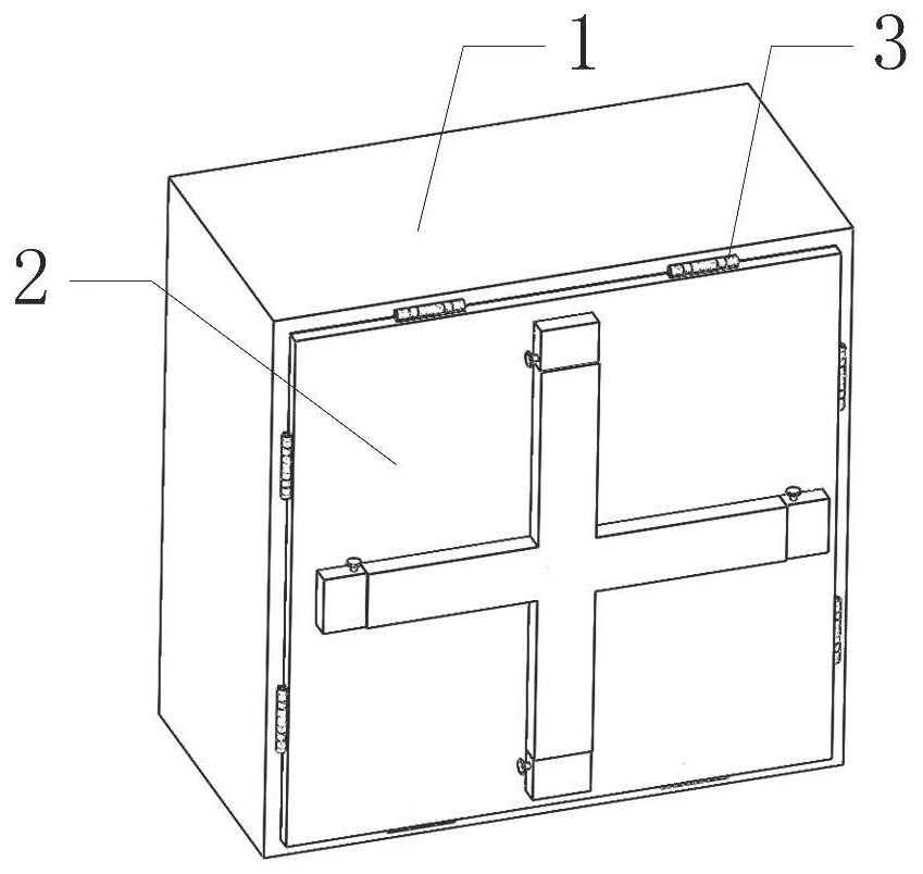 Anti-falling switch cabinet capable of being opened in four directions