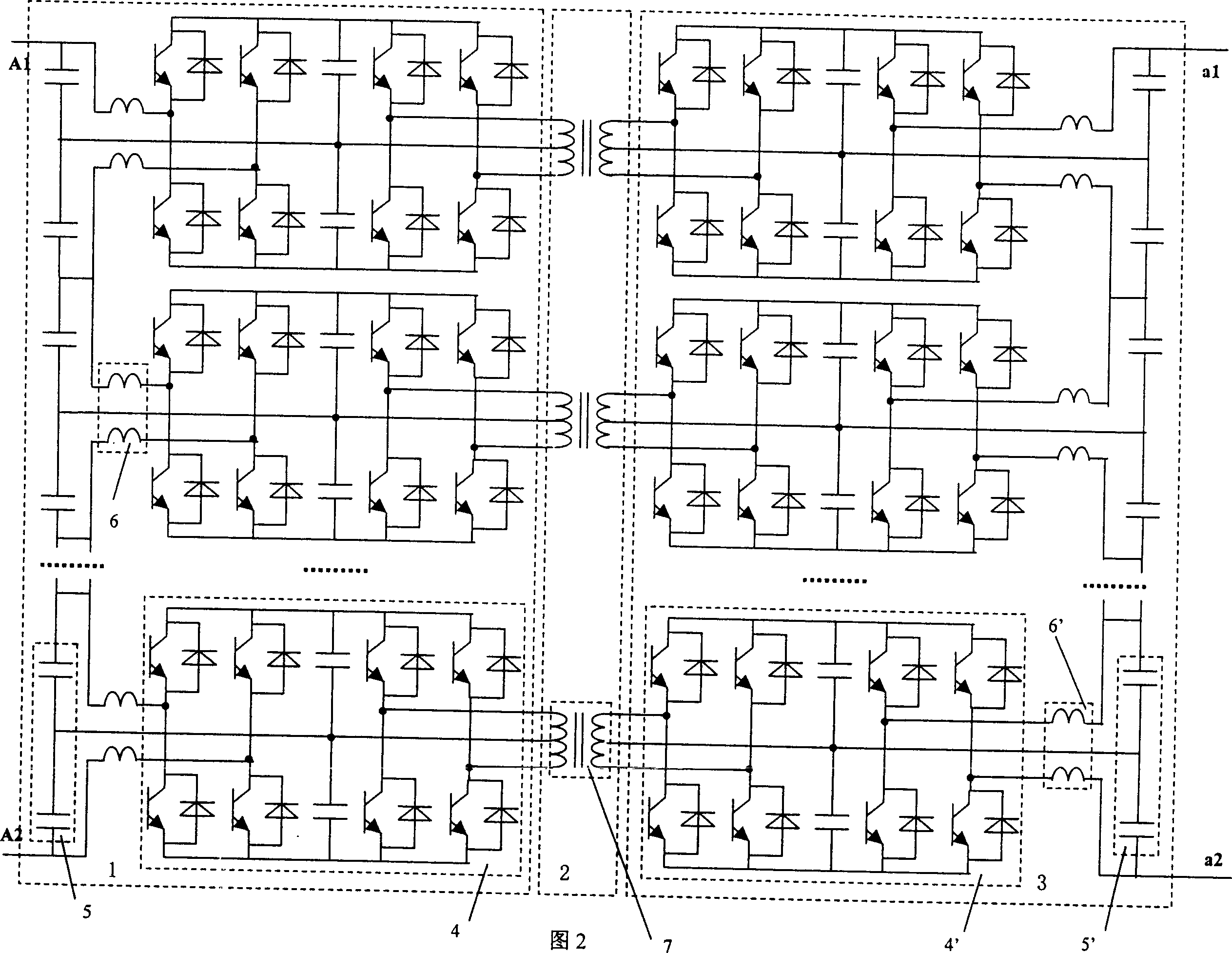 Medium and high voltage power conversion method and device