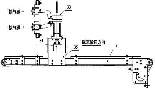 Automatic grinding processing production line of magnetic tile