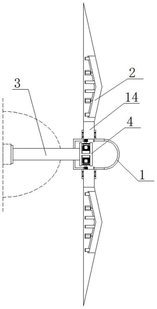 Power-increasing and efficiency-improving device for wind wheel of horizontal-axis wind turbine