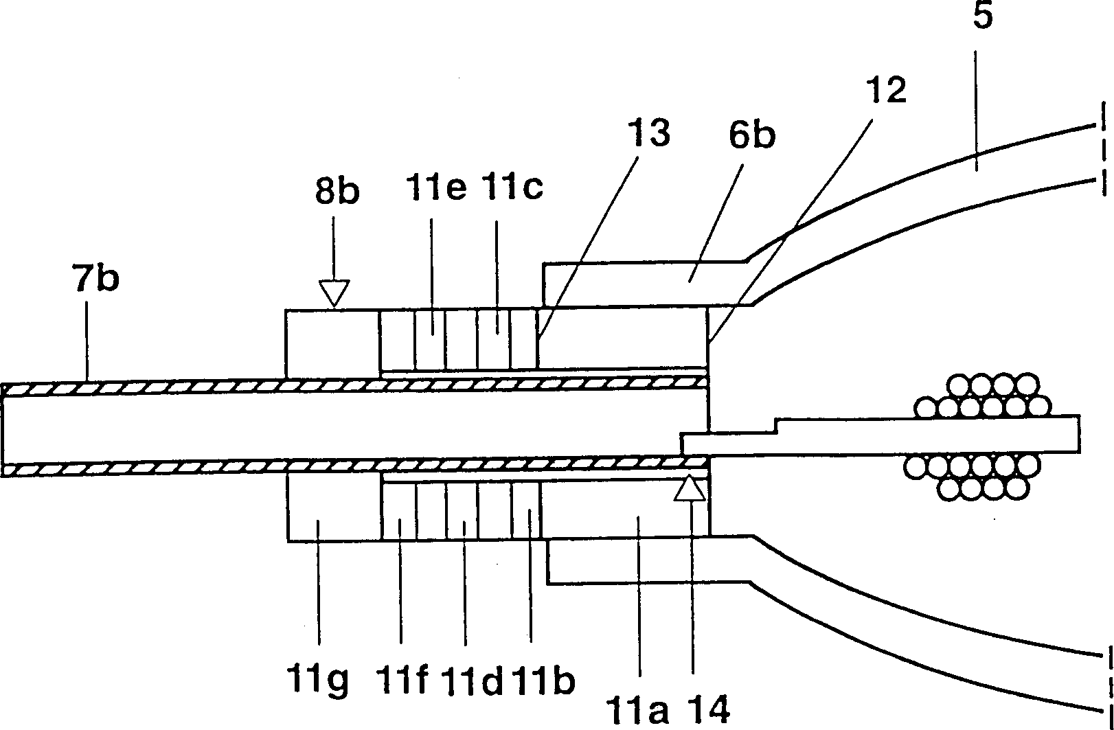 Ceramic envelope device, lamp with such device