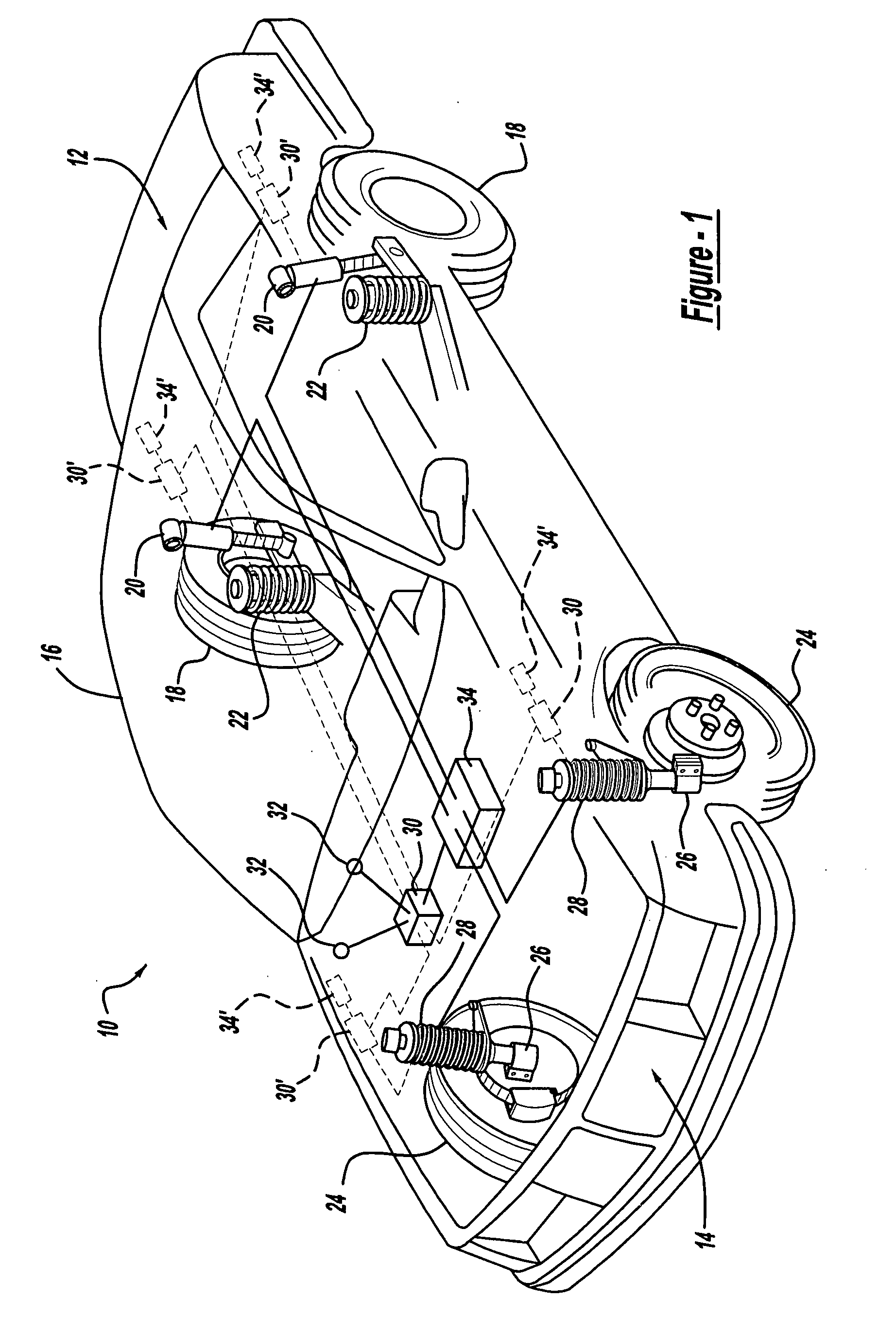 Electronically controlled frequency dependent damping