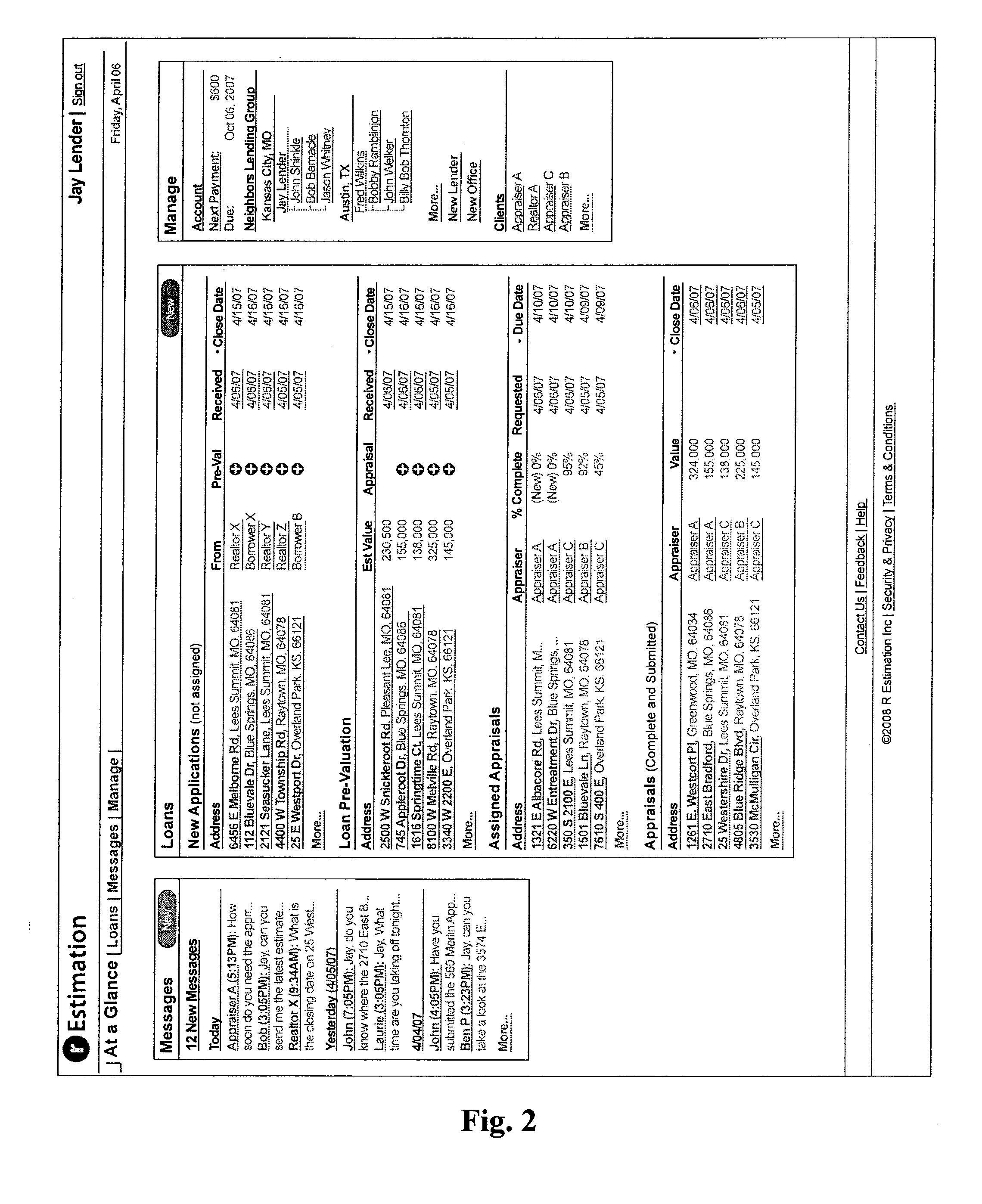 Real estate appraisal system and method