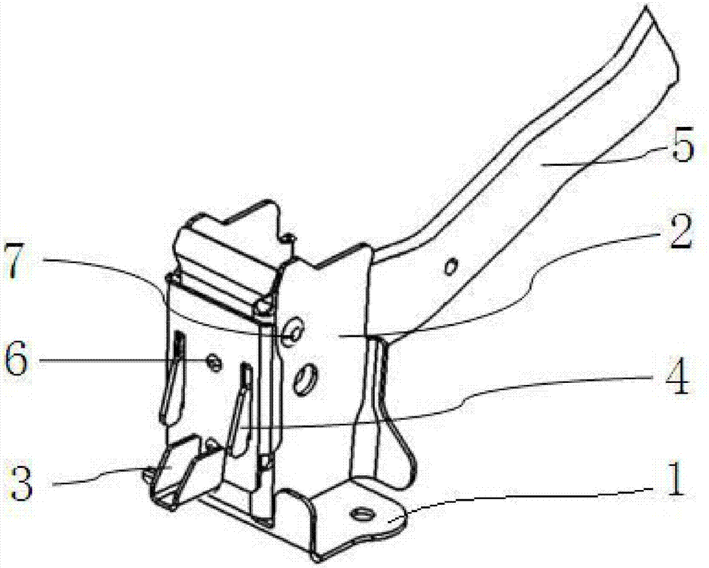 Working method for braking pedal structure capable of protecting driver and preventing leg injury