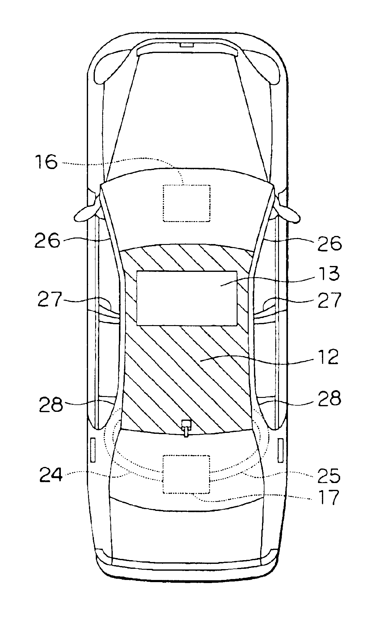 Ceiling air passage system for vehicle air conditioner