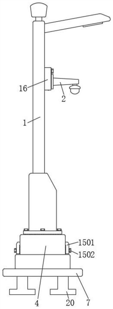 Multifunctional intelligent lamp pole with stable bottom supporting