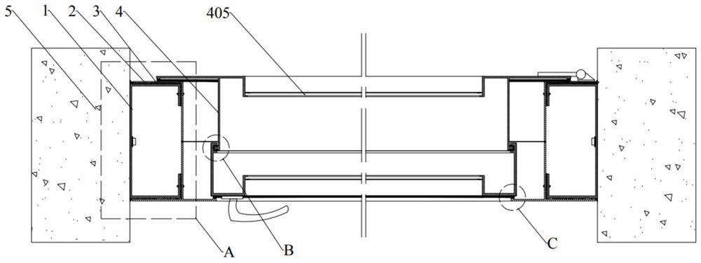 Metal window with thermal bridge partition structure