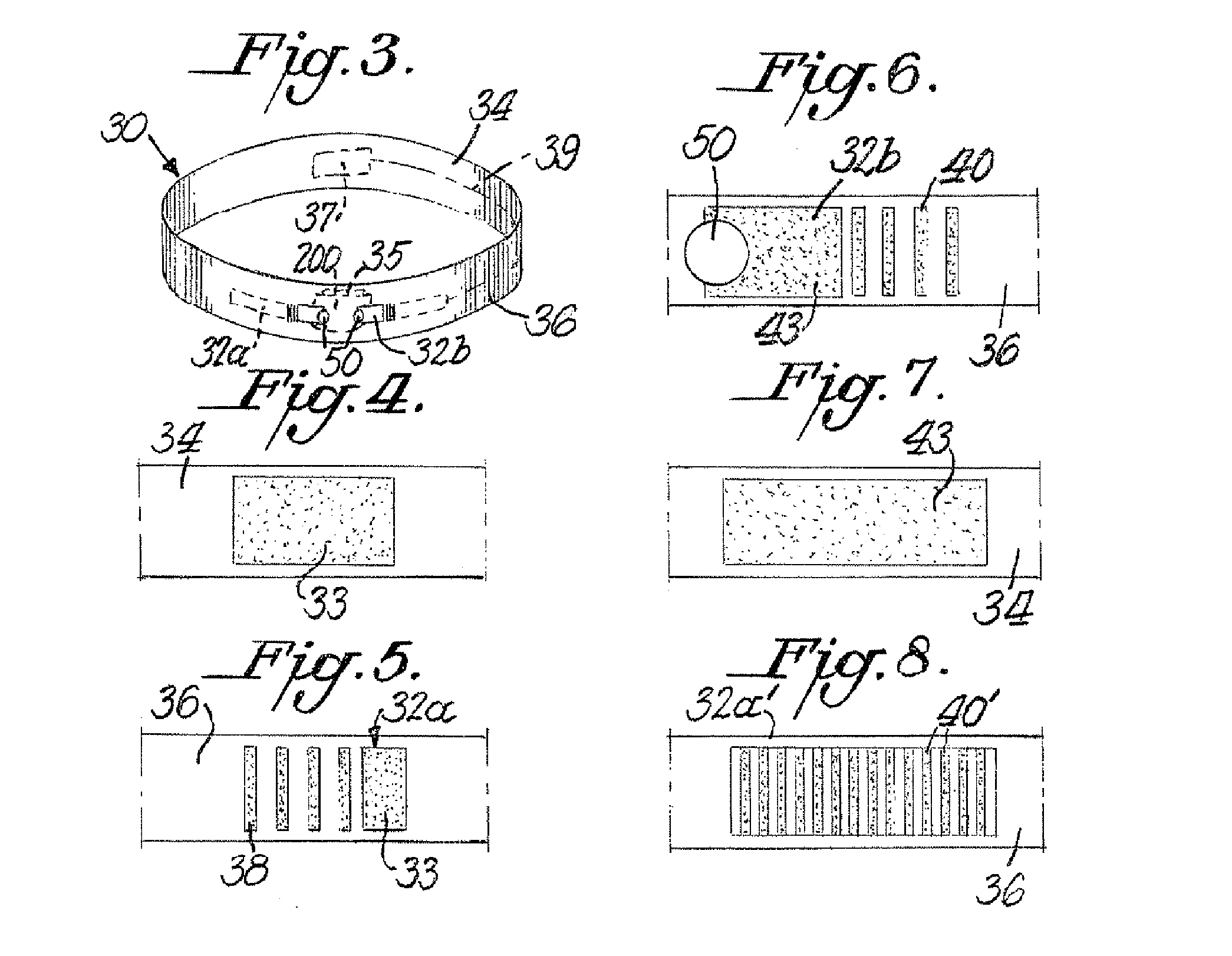 Wearable article with band portion adapted to include textile-based electrodes and method of making such article