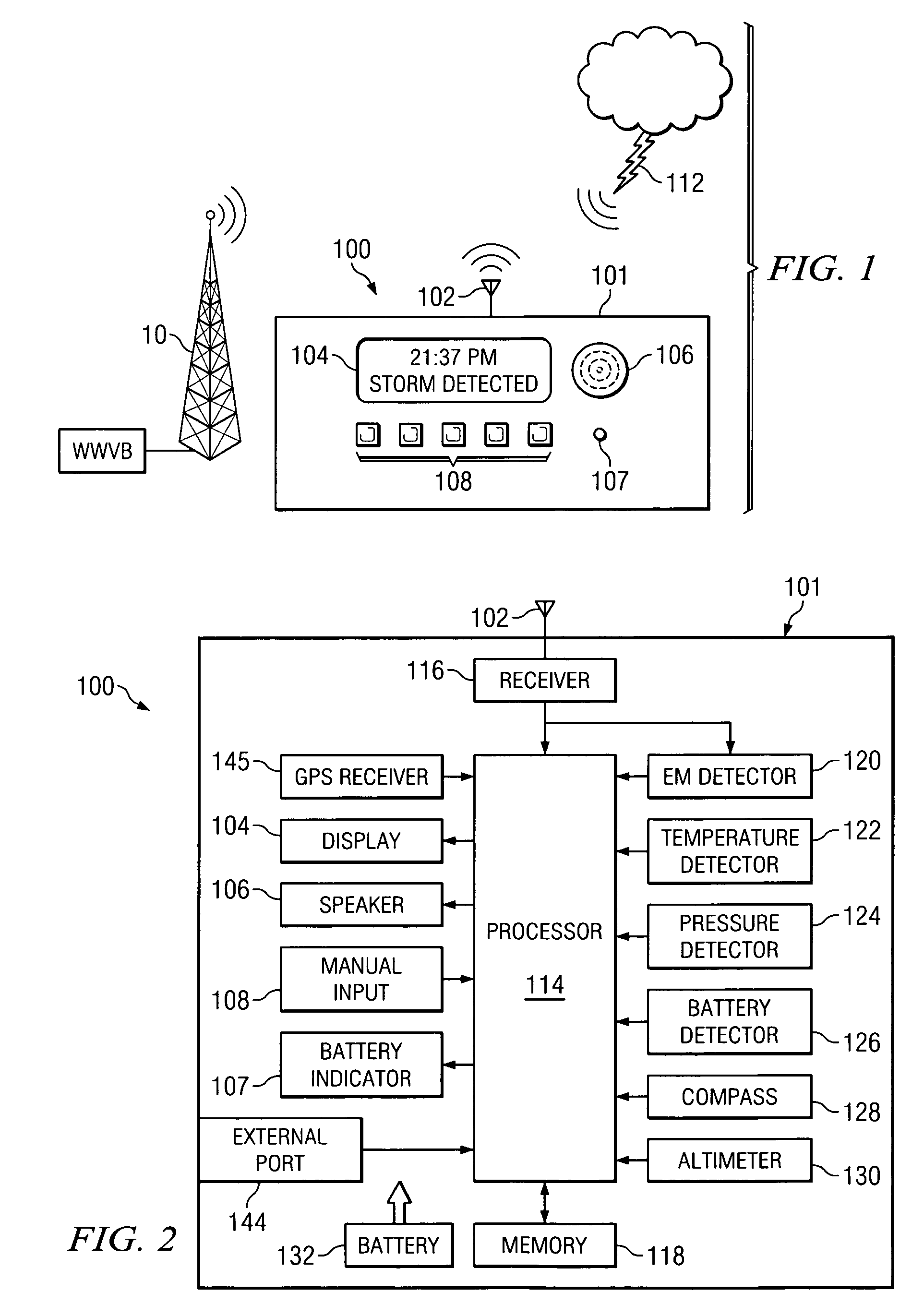 Portable weather detector and alert system