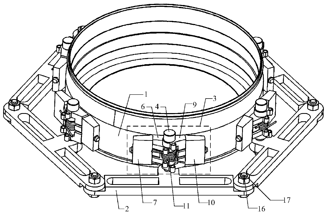 Auxiliary clamp for inhabiting cutting machining vibration of thin-walled casing