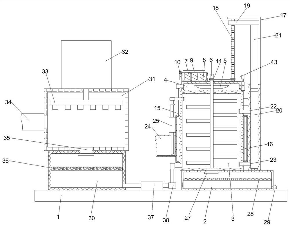 Fluorine-containing waste gas recycling device of chemical reaction kettle