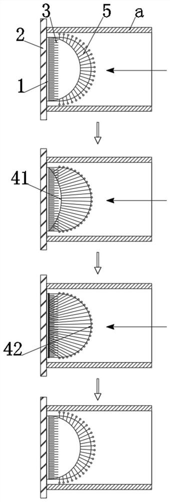 Clutch type treatment process for textile waste gas