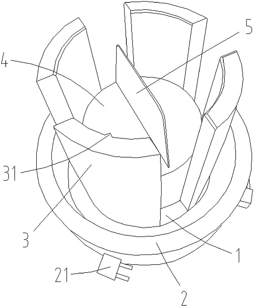 Buckle piece lamination device of conical stator punching sheet