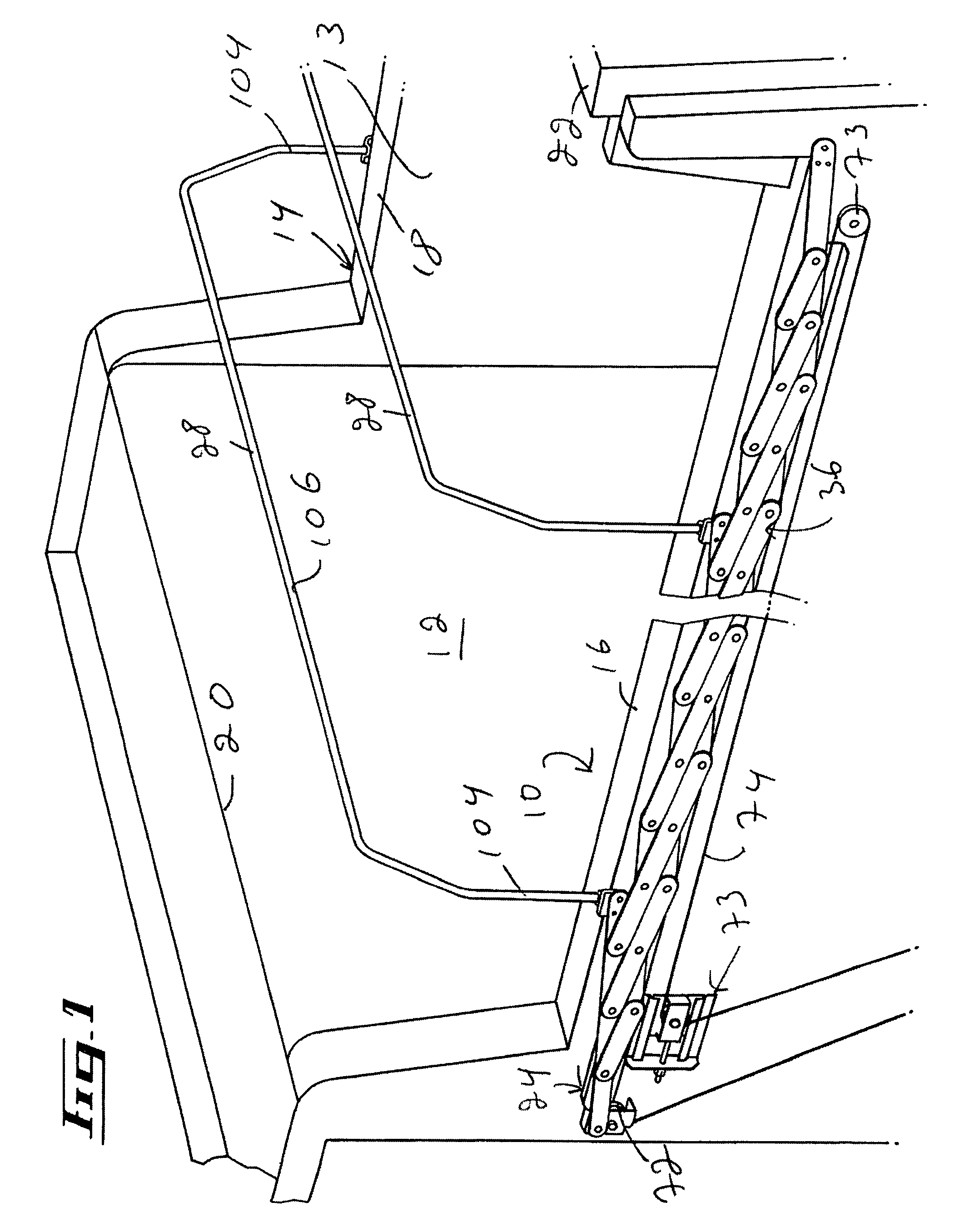 Device for manipulating a tarpaulin