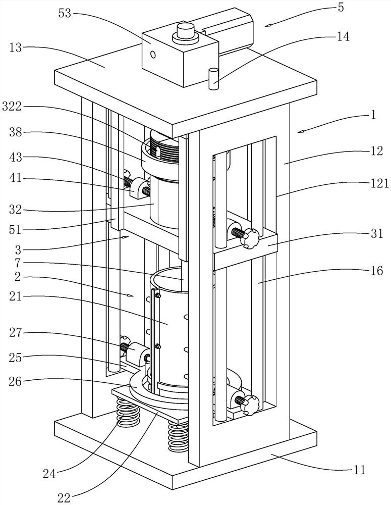 Anchor rod drawing experiment device and detection method thereof