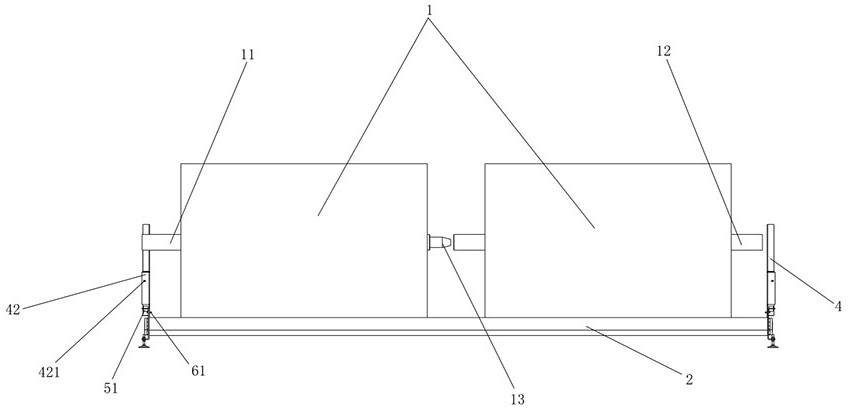 Shaft unloading device for coiling mechanism of double-needle-bar double-width warp knitting machine