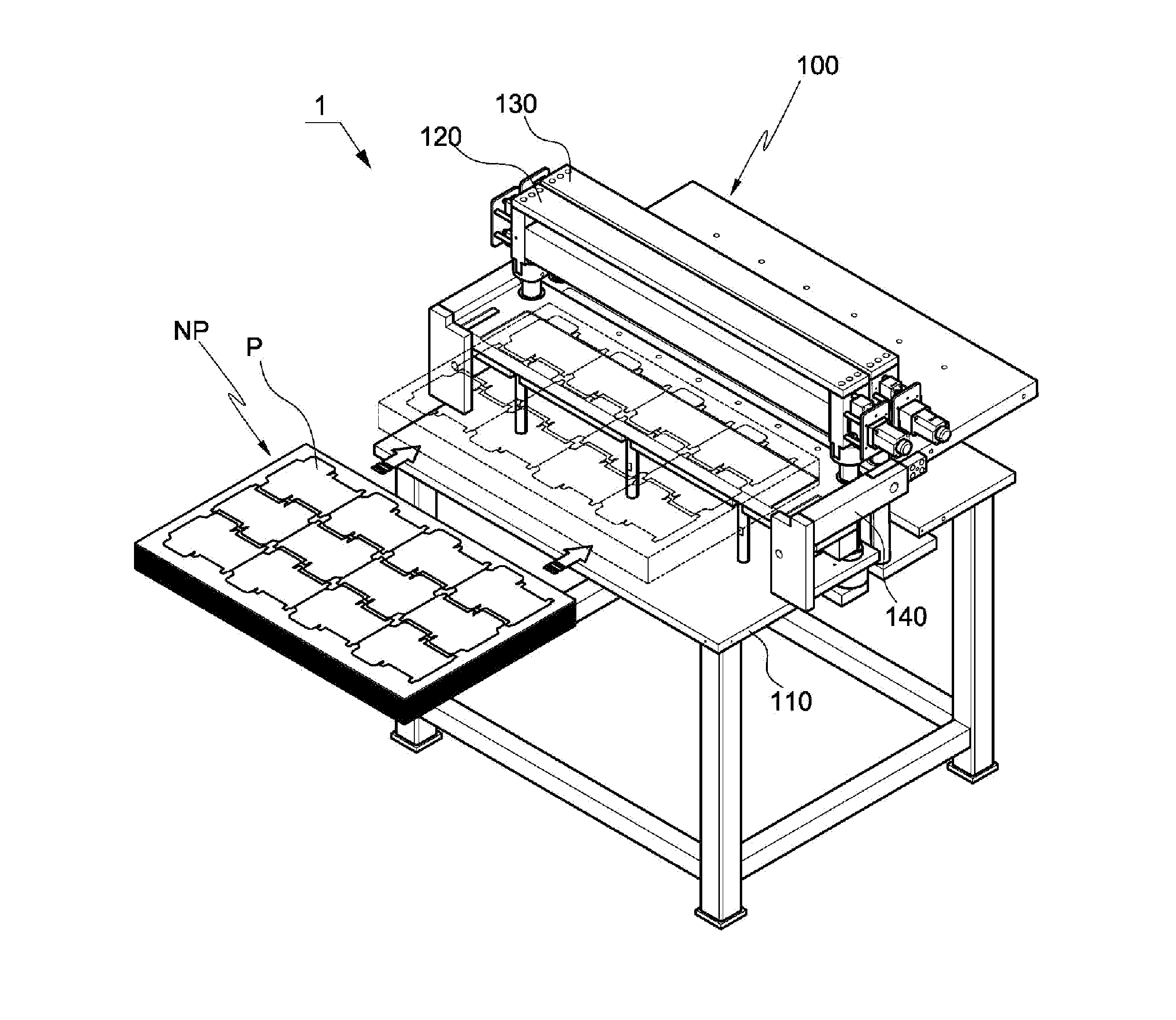 Die-cutting scrap removal device