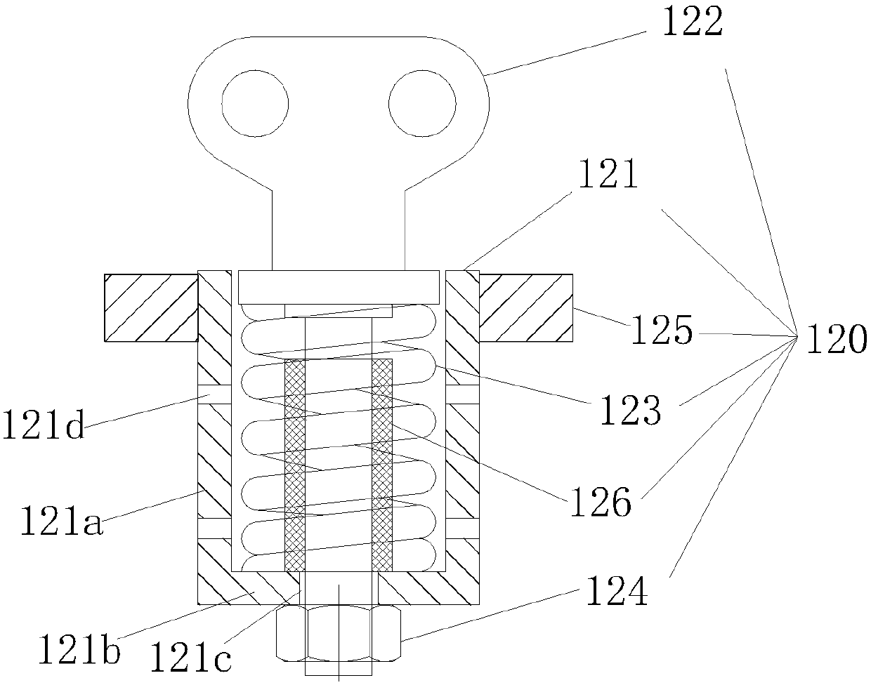 Damping and supporting device of concrete pump pipe