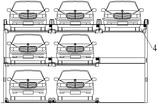 Electric automobile charging system for three-dimensional parking lots