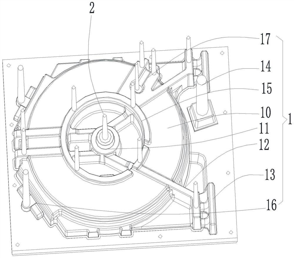 Resin sand ductile iron riserless casting mold