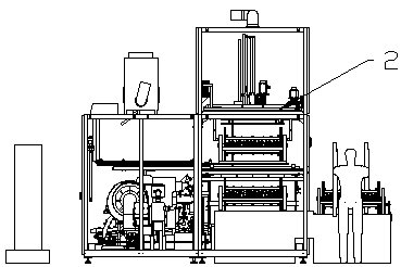 Full-automatic ultrasonic washing device aiming at tandem pump body shells and pump covers