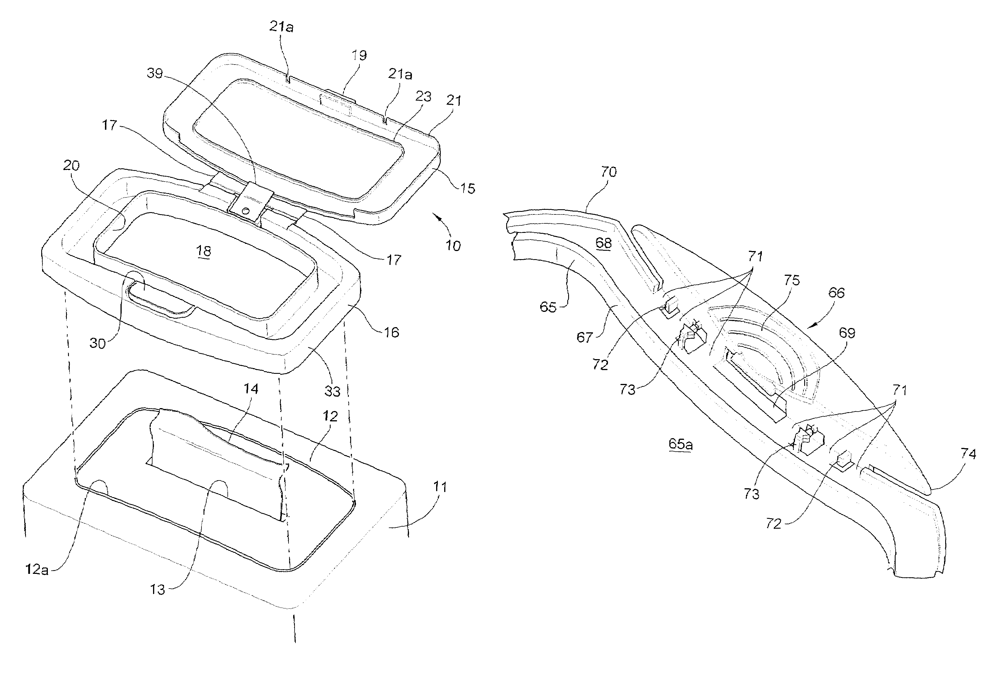 Push button dispensing lid