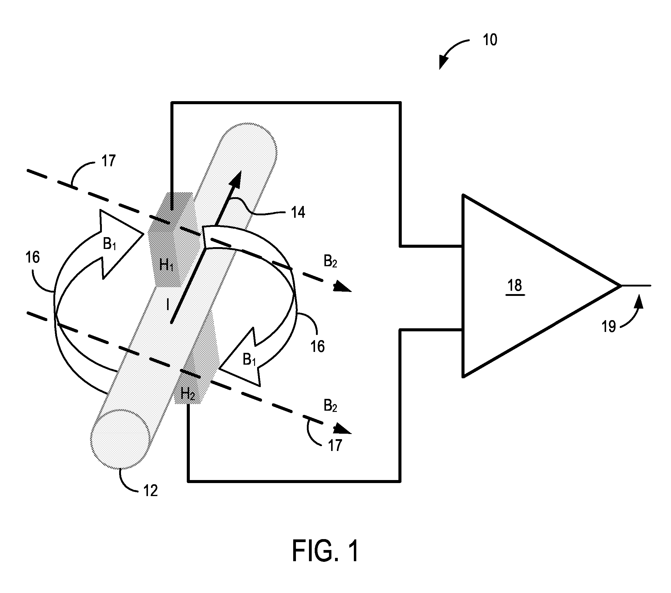 Magnetic flux concentrator Anti-differential current sensor