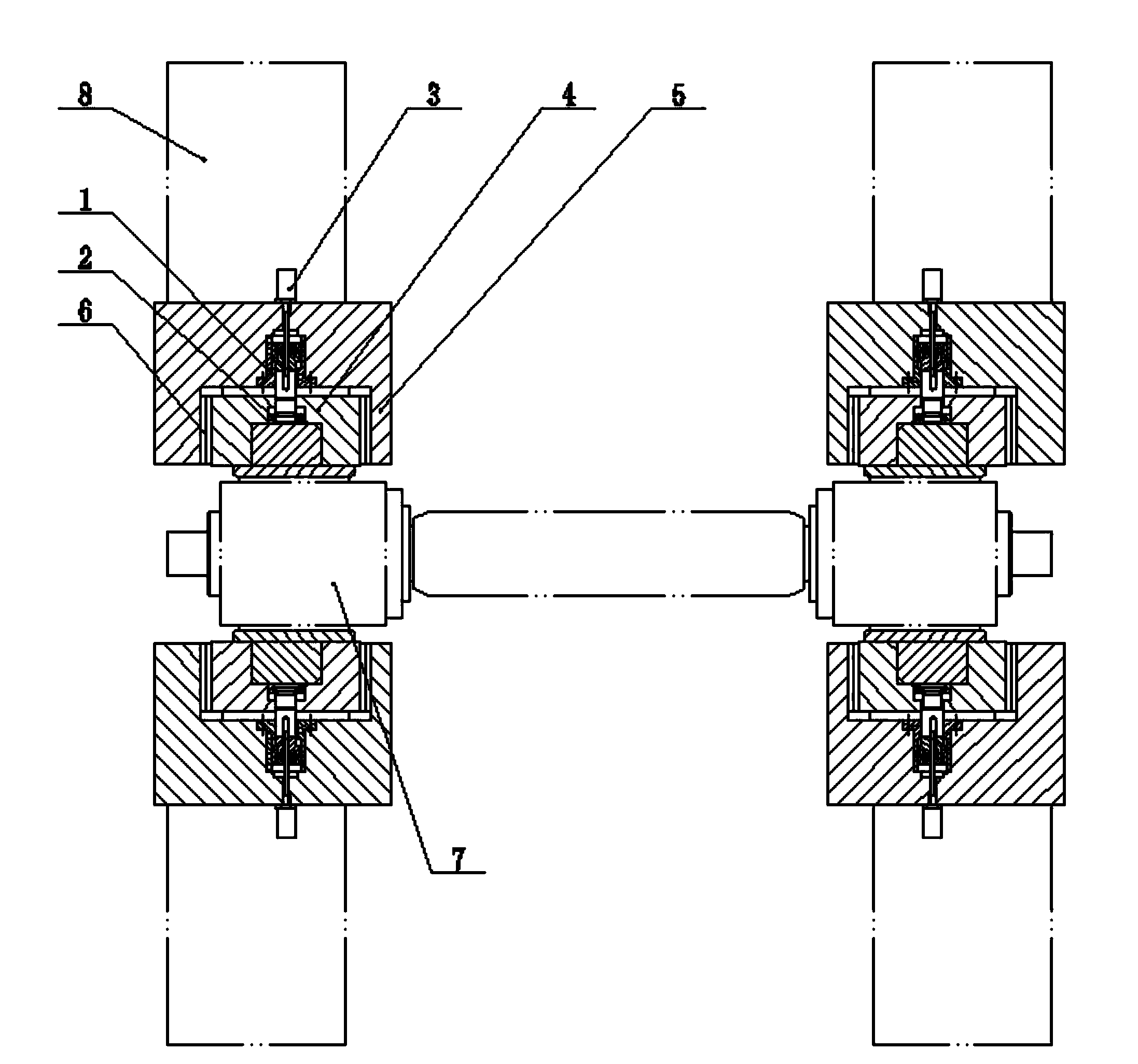 Direct type horizontal moving device of working roll