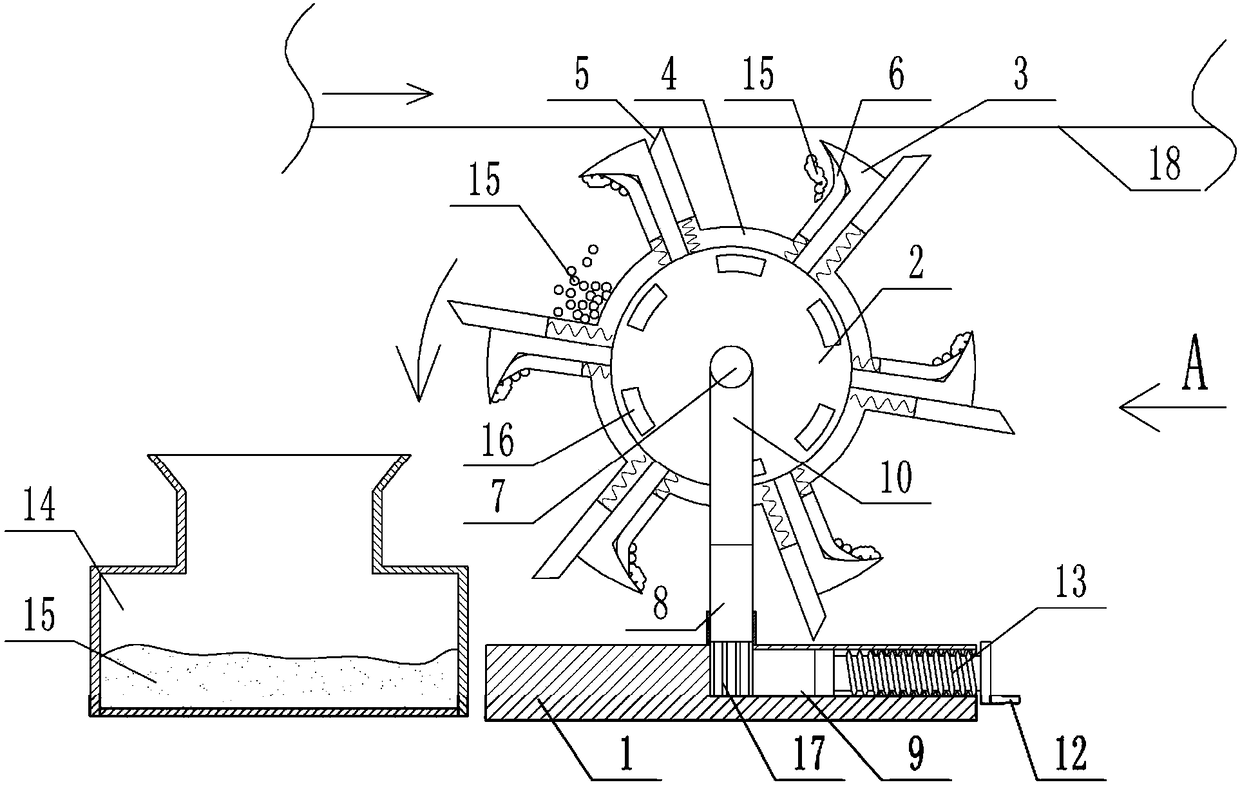 Conveyor belt sweeping device