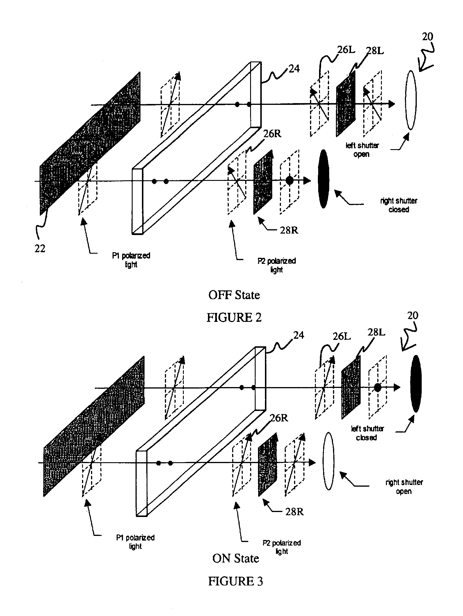 Single cell liquid crystal shutter glasses