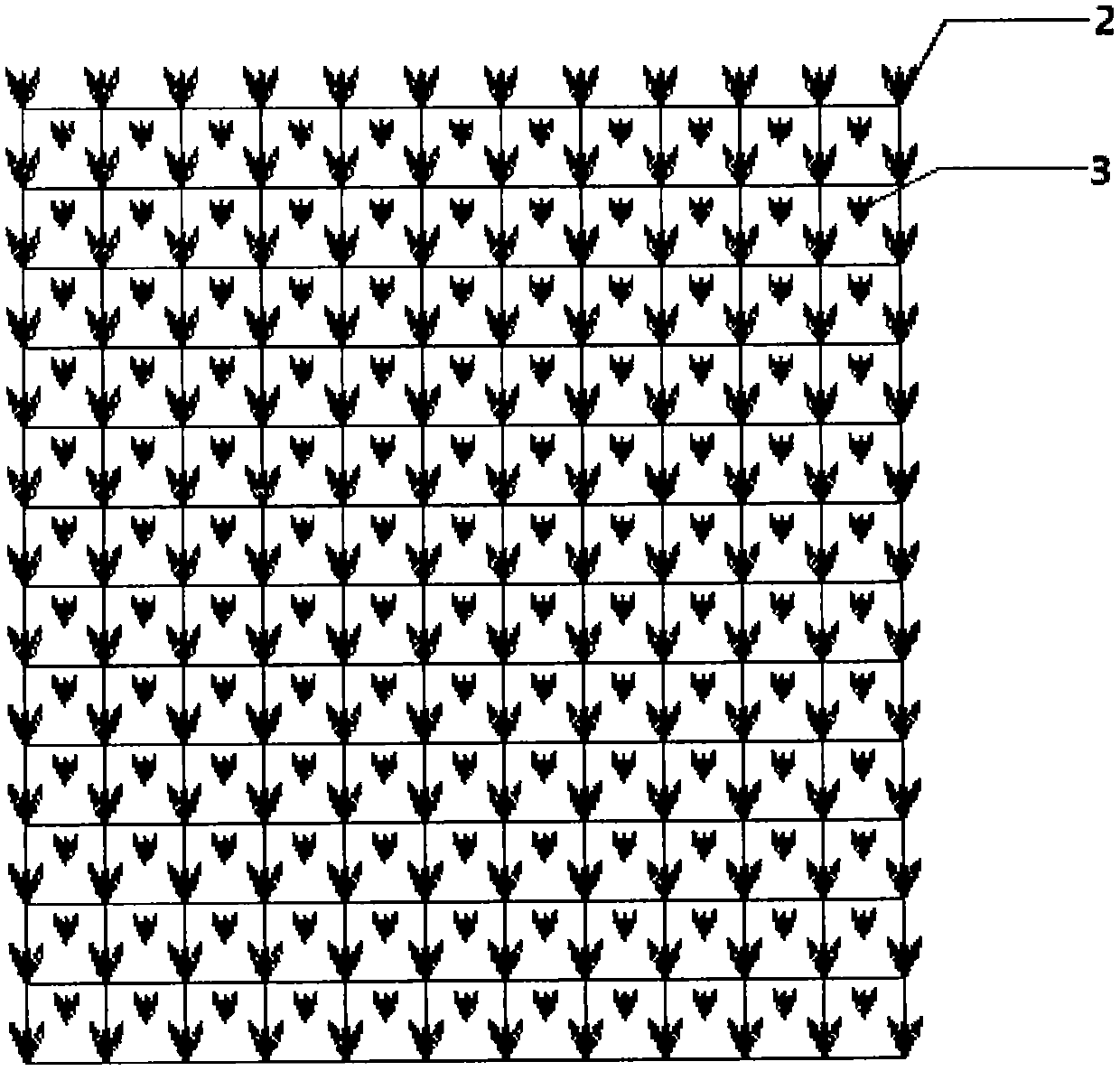 True and false motion lawn and manufacturing method therefor