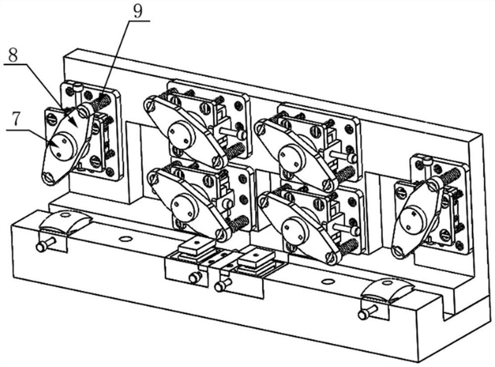 High-stability grating splicing five-dimensional adjusting mechanism