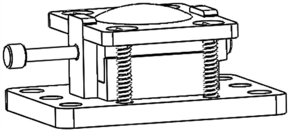 High-stability grating splicing five-dimensional adjusting mechanism