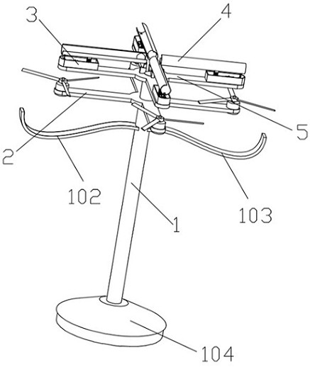 A medical floor infusion stand for emergency department