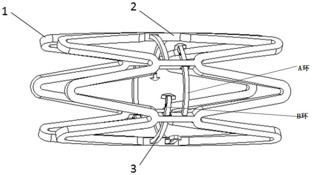 Uniformly expandable degradable scaffold structure with high support stiffness