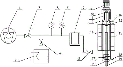 Method for preparing high-purity metal cesium by using molecular distillation apparatus