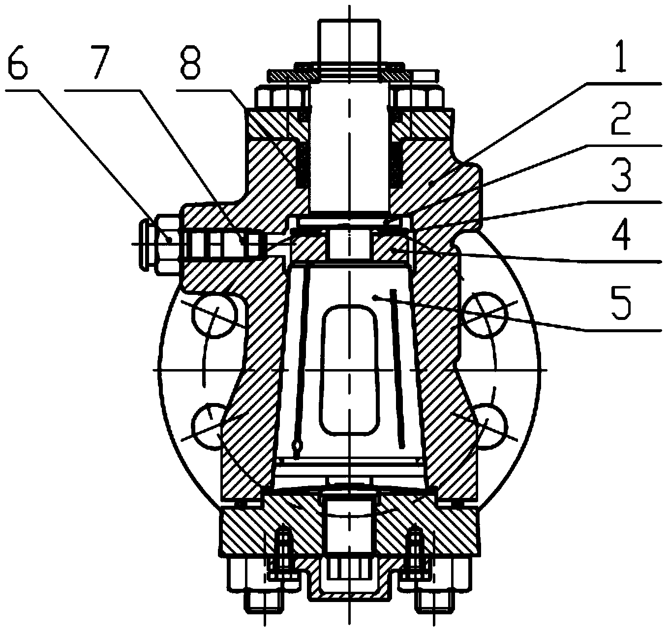 Pressure balance type inverted cock valve