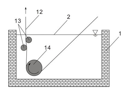 Method for removing iron through external circulation standing and cooling during continuous hot-dipping of zinc and aluminum