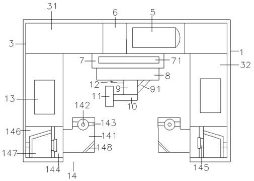 A special sawing device for wood block processing