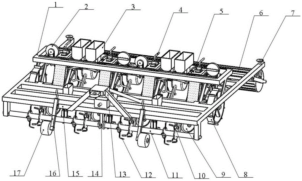 Wide-seedling-strip wheat precision planter achieving both minimal tillage and fertilizer and work method thereof