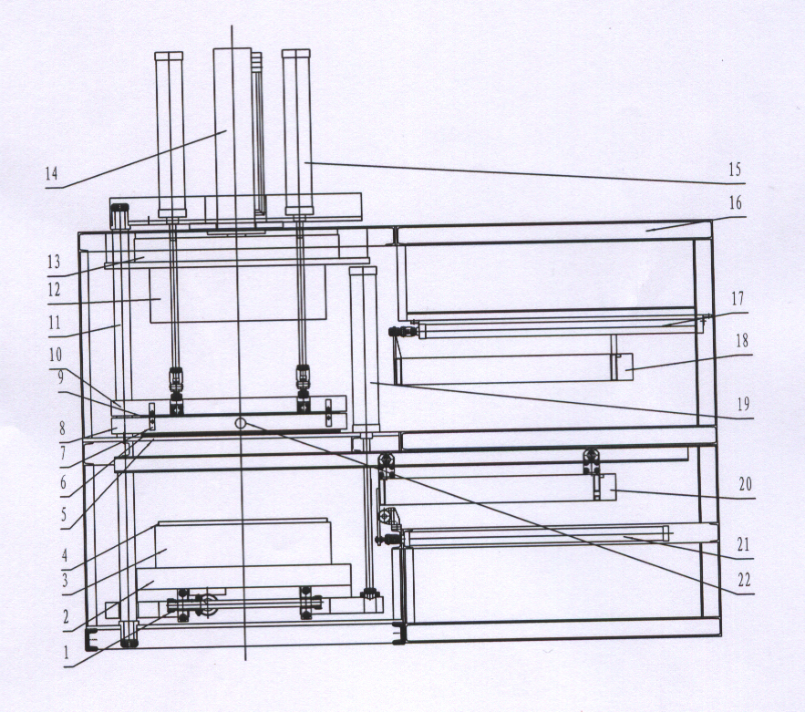 One-step molding device for double-layer thick plastic sheet and molding process thereof