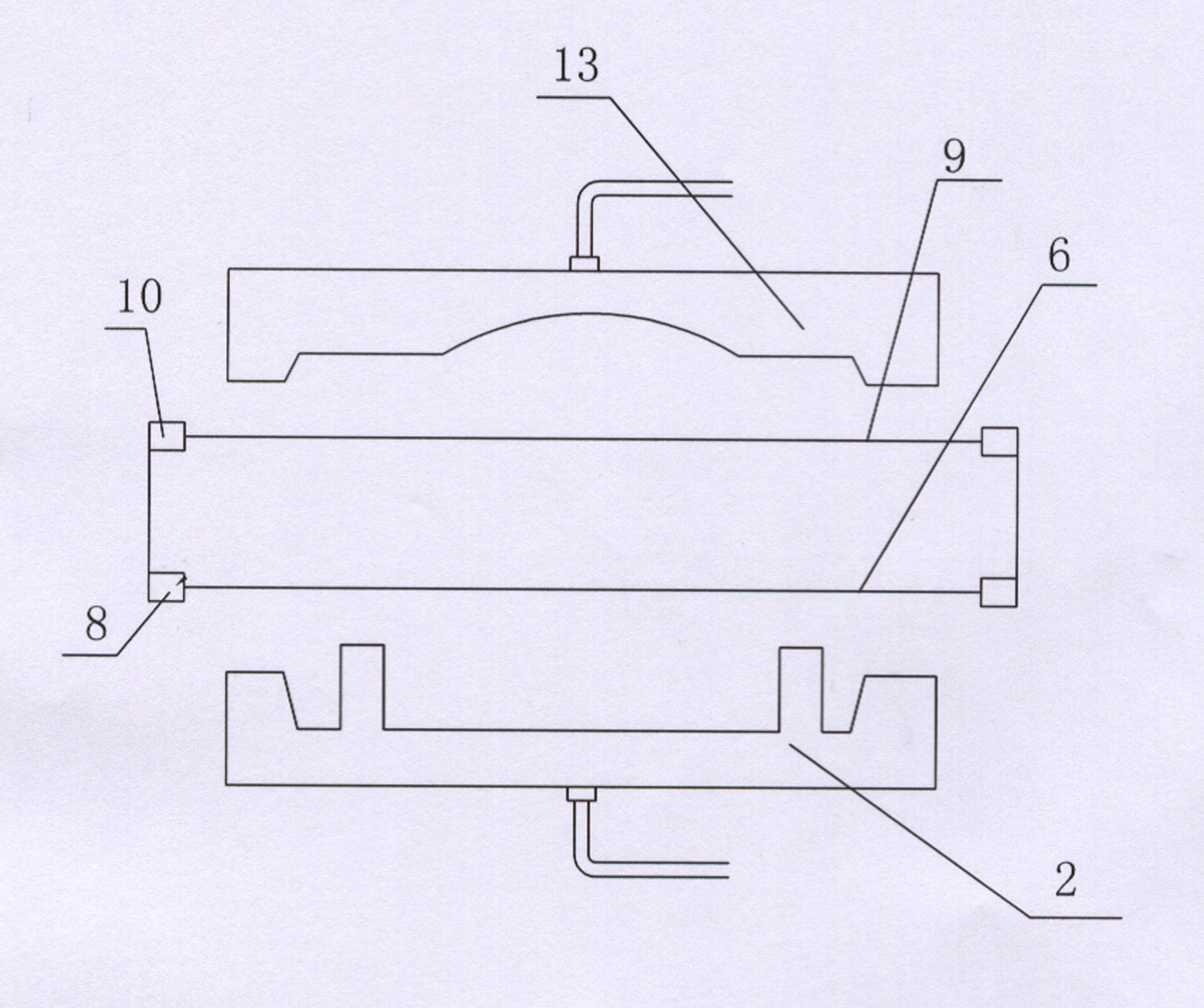 One-step molding device for double-layer thick plastic sheet and molding process thereof