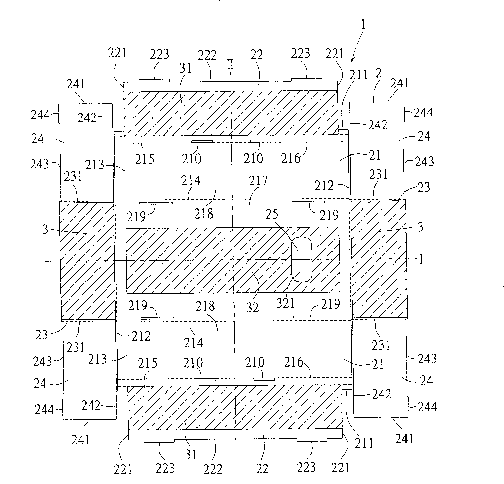 Buffering body capable of completely flattening and combination thereof