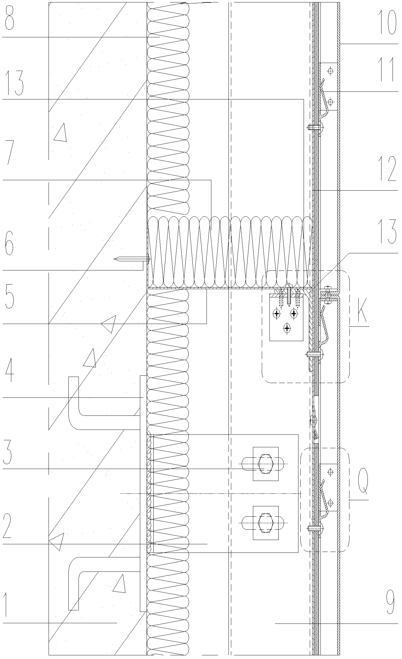 Metal-plate curtain wall structure