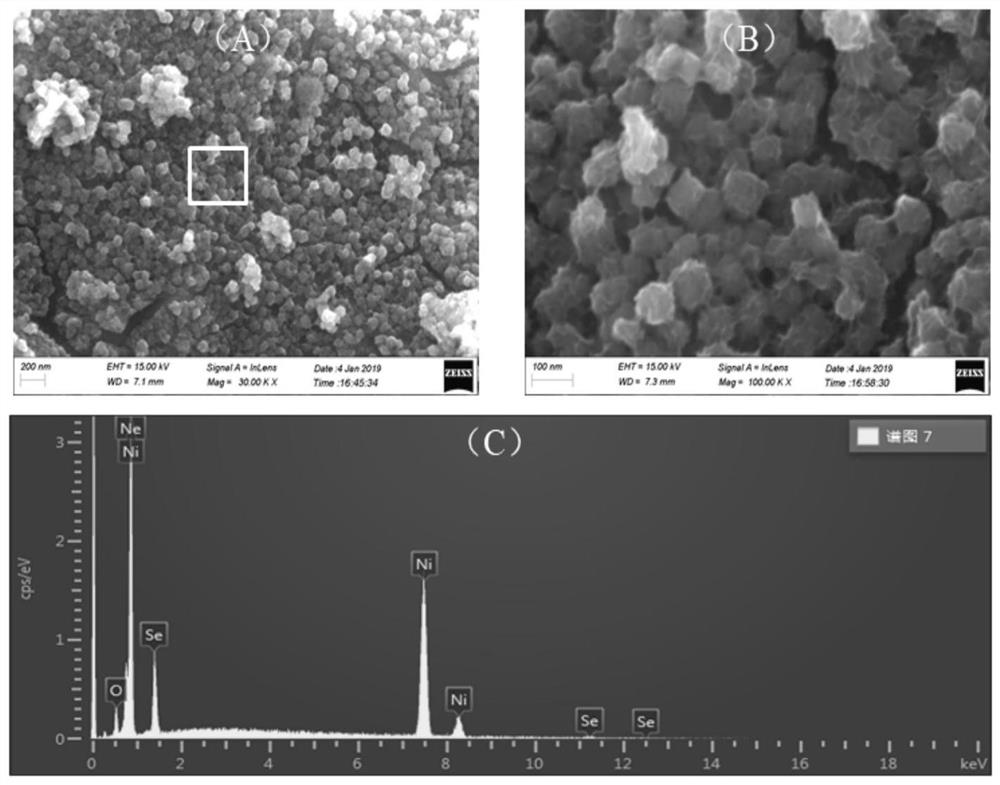 A metal selenium compound negative electrode material for lithium/sodium ion battery, preparation method and application