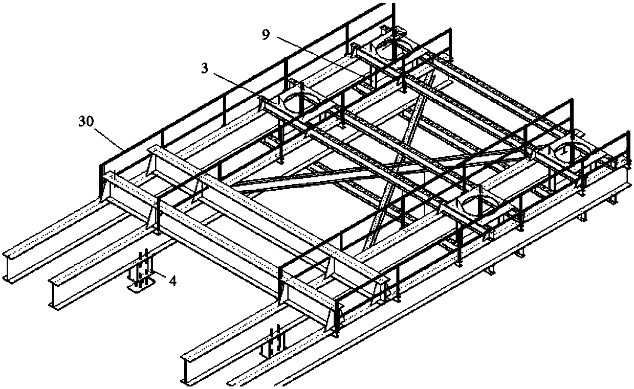 Steel pipe pile guiding frame structure and construction method