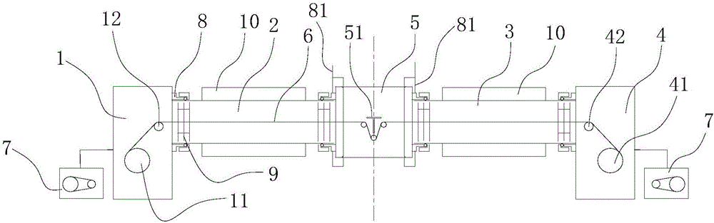 Coiled graphene continuous growing equipment