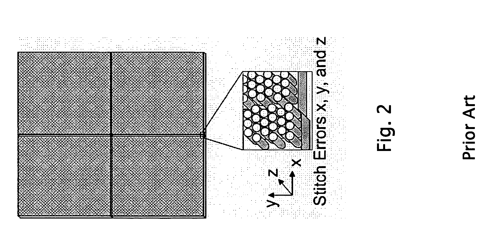 Seamless stitching of patterns formed by interference lithography