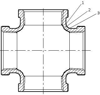 Pipe fitting with zinc plated at outer part and plastic coated at inner part as well as production process of same